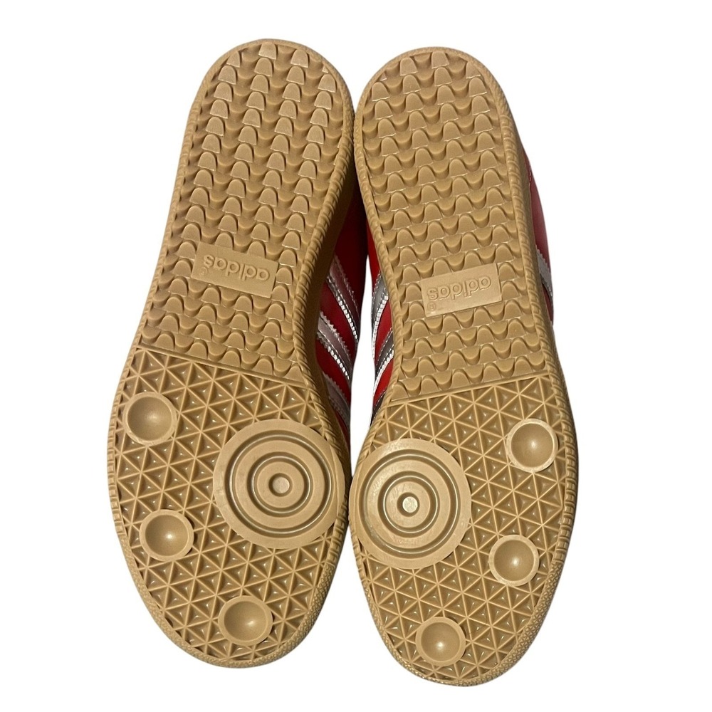 adidas Samba LT Sneakers‎ Women 7 Red Silver Gum Fold Over Tongue JS3938 - Picture 7 of 10